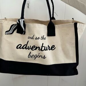 Black and White Canvas Tote Bag